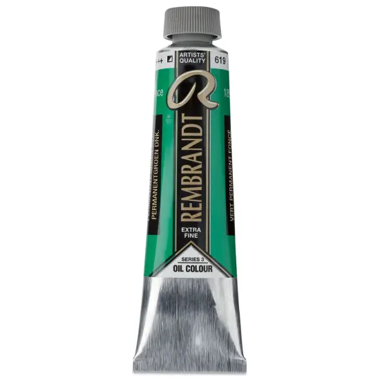 Rembrandt Artists' Oil Color - Permanent Green Deep, 40 ml tube {1}