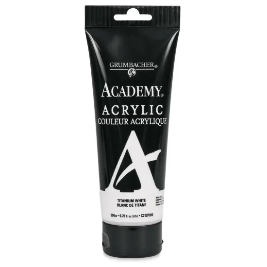 Grumbacher Academy Acrylic - Titanium White, 200 ml tube {1}