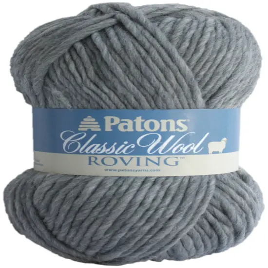 Multipack of 6 - Patons Classic Wool Roving Yarn-Grey {2}