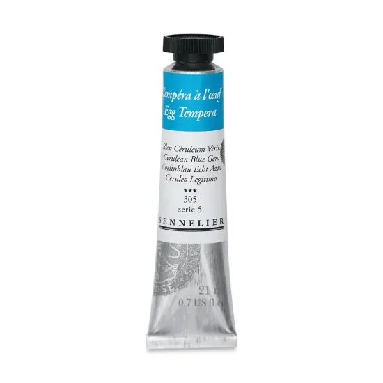 Sennelier Artists Egg Tempera - Cerulean Blue Genuine, 21 ml tube {1}