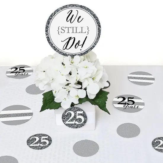 Big Dot of Happiness We Still Do - 25th Wedding Anniversary Giant Circle Confetti - Anniversary Party Decorations - Large Confetti 27 Count {7}