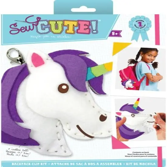 Colorbok Sew Cute! Felt Backpack Clip Kit-Unicorn {1}