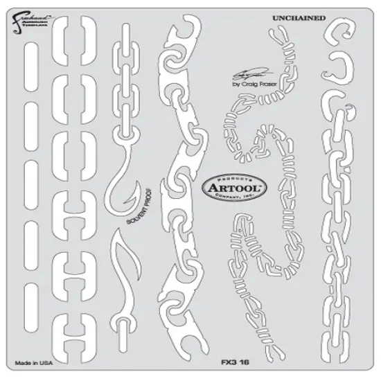Iwata Artool Freehand Template - Kustom FX 3 Unchained {1}