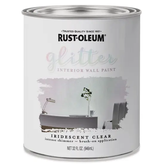 Rust-Oleum Glitter Interior Wall Paint - Iridescent, Quart {1}