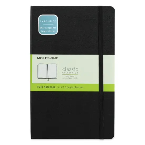 Moleskine Classic Expanded Hardcover Notebook - Blank, Black, Large, 8-1/4" x 5" {1}