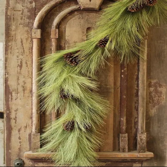 6' Faux Long Needle Pine Garland {1}