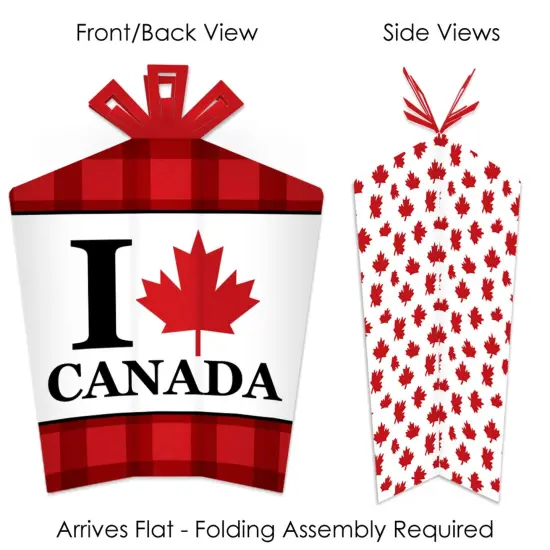 Big Dot of Happiness Canada Day - Table Decorations - Canadian Party Fold and Flare Centerpieces - 10 Count {3}