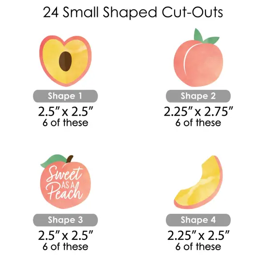 Big Dot of Happiness Sweet as a Peach - Fruit Themed Baby Shower or Birthday Party DIY Decorations - Clothespin Garland Banner - 44 Pieces {7}