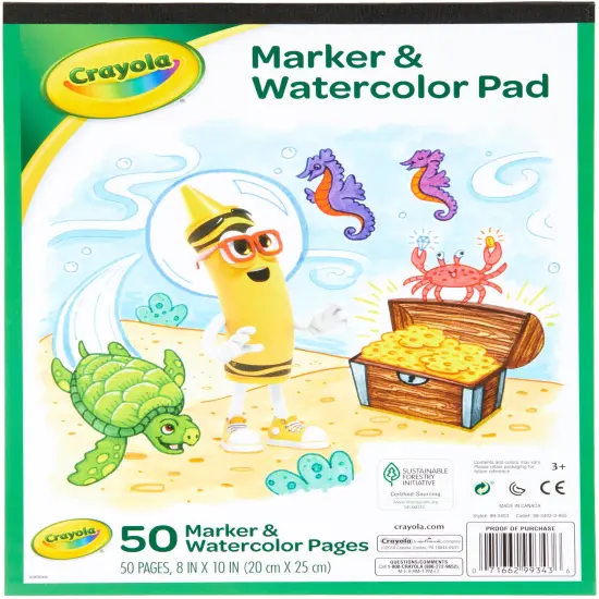 Multipack of 24 - Crayola Marker & Watercolor Pad 10"X8"-40 Sheets {2}