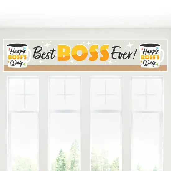 Big Dot of Happiness Happy Boss's Day - Best Boss Ever Decorations Party Banner {6}