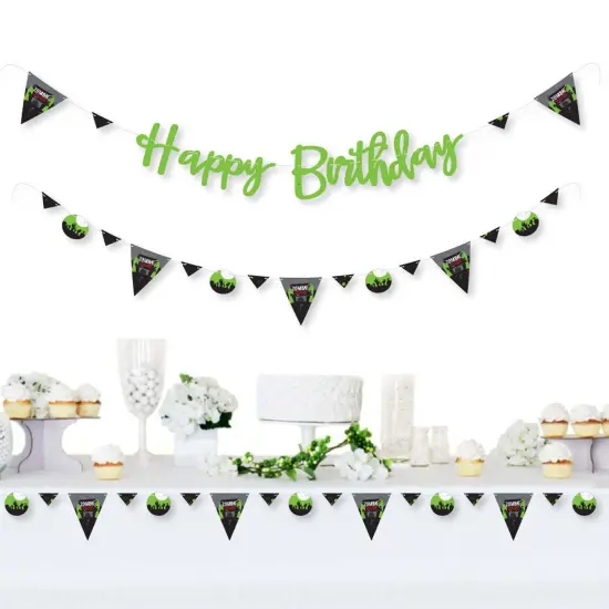 Big Dot of Happiness Zombie Zone - Birthday Zombie Crawl Party Letter Banner Decoration - 36 Banner Cutouts and Happy Birthday Banner Letters {3}
