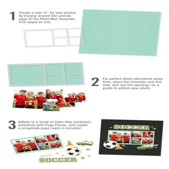 Simple Stories Simple Pages Page Template-(1) 1-4"X4" & 4-2"X2" {6}