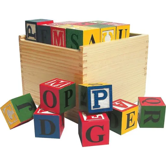 Schylling ABC Big Blocks - 48 Piece Wood Alphabet Blocks {1}