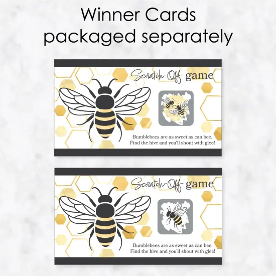 Big Dot of Happiness Little Bumblebee - Bee Baby Shower or Birthday Party Game Scratch Off Cards - 22 Count {4}