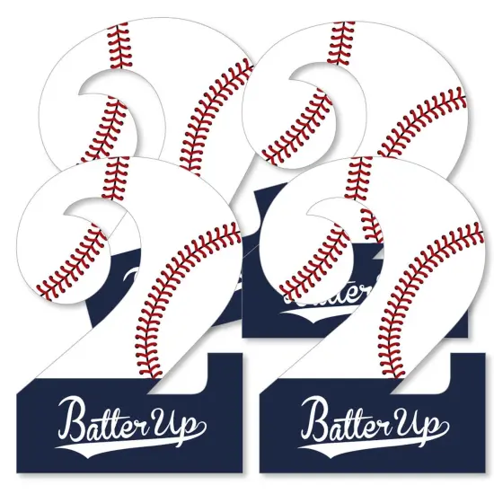 Big Dot of Happiness 2nd Birthday Batter Up - Baseball - Two Shaped Decorations DIY Second Birthday Party Essentials - Set of 20 {3}