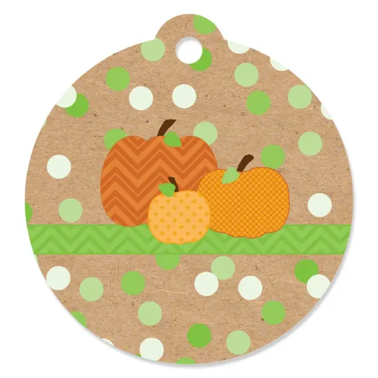 Big Dot of Happiness Pumpkin Patch - Fall, Halloween or Thanksgiving Party Favor Gift Tags (Set of 20) {1}