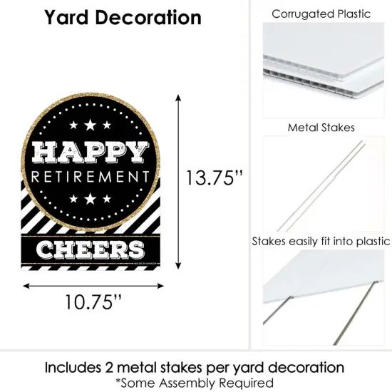 Big Dot of Happiness Happy Retirement - Outdoor Lawn Sign - Retirement Party Yard Sign - 1 Piece {7}