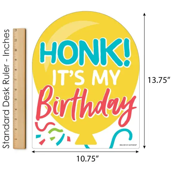 Big Dot of Happiness Honk, It's My Birthday - Outdoor Lawn Sign - Birthday Party Parade Yard Sign - 1 Piece {6}