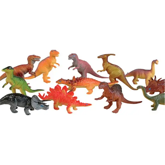 Lot 12 Assorted 8" Jurassic Prehistoric Dinosaur PVC Figurines Decorations {1}