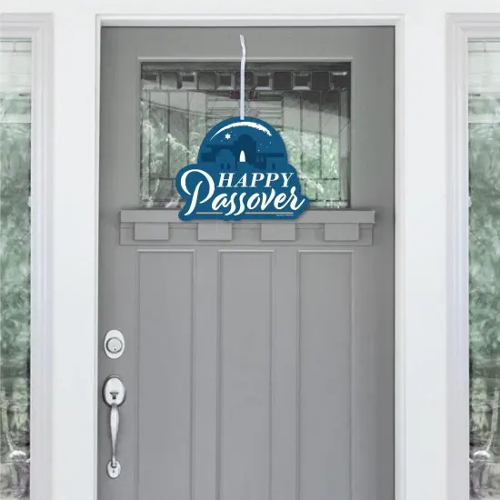 Big Dot of Happiness Happy Passover - Hanging Porch Pesach Jewish Holiday Party Outdoor Decorations - Front Door Decor - 1 Piece Sign {3}