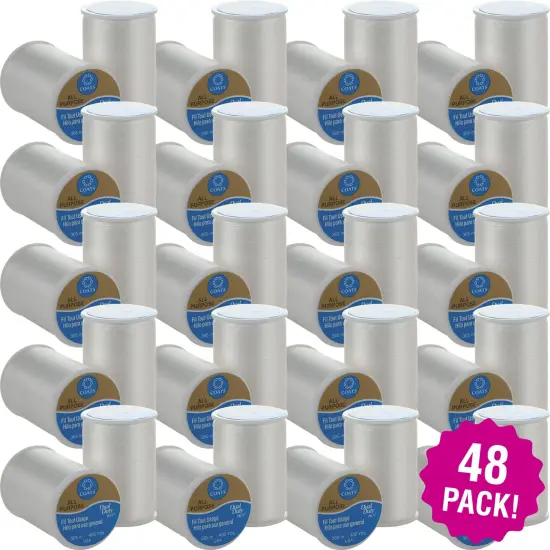 Multipack of 48 - Coats Dual Duty All-Purpose Thread 400yd-White {1}