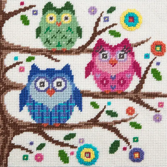 Canoodles- Owls- Needlepoint Kit Multicolor {1}