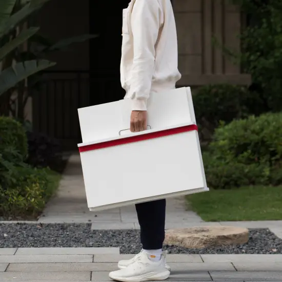 Foldable Tabletop Portable Podium, for Church, School, Office, or Home White {4}