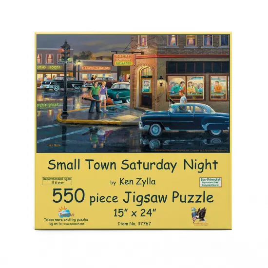 Sunsout Small Town Saturday Night 550 pc Jigsaw Puzzle 37767 {4}