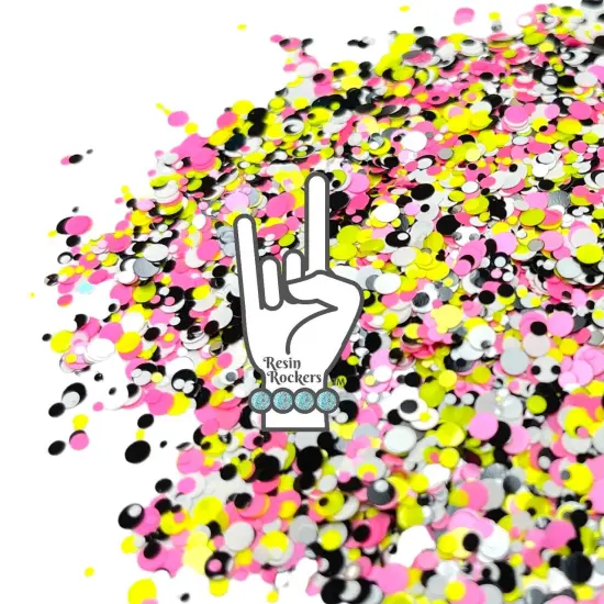 Girls Just Wanna Have Fun Premium Matte Pixie for Poxy Dot Chunky Glitter Mix {1}