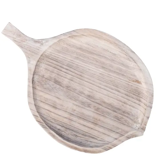 Wooden Leaf Shape Serving Tray Display Platter {4}