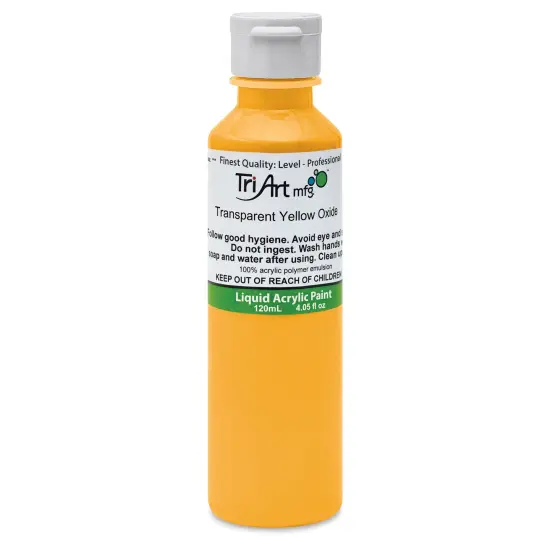 Tri-Art Liquid Artist Acrylics - Transparent Yellow Oxide, 120 ml bottle {1}