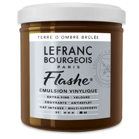 Lefranc & Bourgeois Flashe Vinyl Paint - Burnt Umber, 125 ml jar {2}