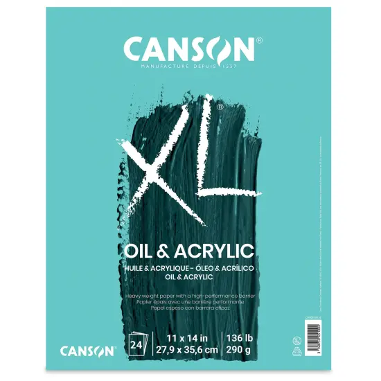 Canson XL Oil and Acrylic Pad - 11" x 14", 24 Sheets {1}