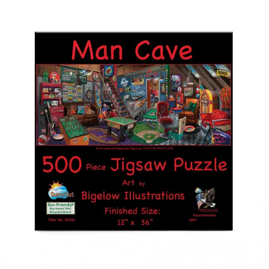 Sunsout Man Cave 500 pc Jigsaw Puzzle 31924 {4}