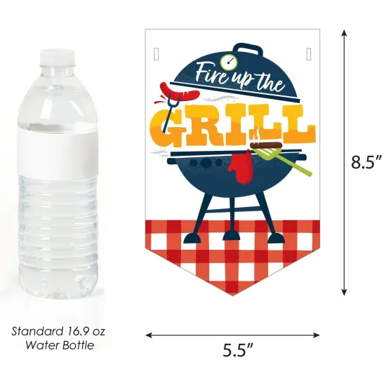 Big Dot of Happiness Fire Up the Grill - Summer BBQ Picnic Party Bunting Banner - Party Decorations - Fire Up the Grill {3}