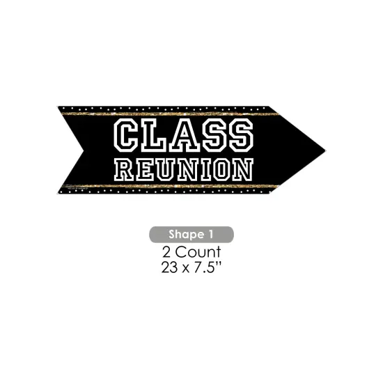 Big Dot of Happiness Reunited - School Class Reunion Party Sign Arrow - Double Sided Directional Yard Signs - Set of 2 {7}
