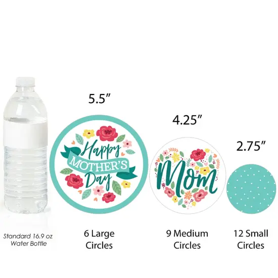 Big Dot of Happiness Colorful Floral Happy Mother's Day - We Love Mom Party Giant Circle Confetti - Party Decorations - Large Confetti 27 Count {4}