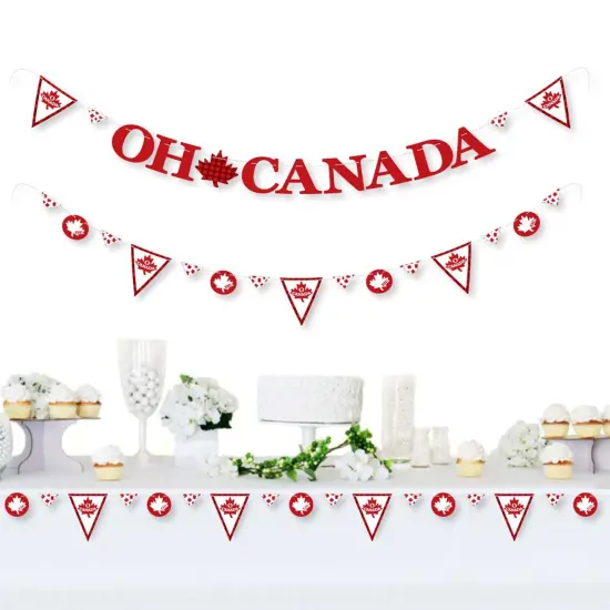 Big Dot of Happiness Canada Day - Canada Party Letter Banner Decoration - 36 Banner Cutouts and Oh Canada Banner Letters {3}