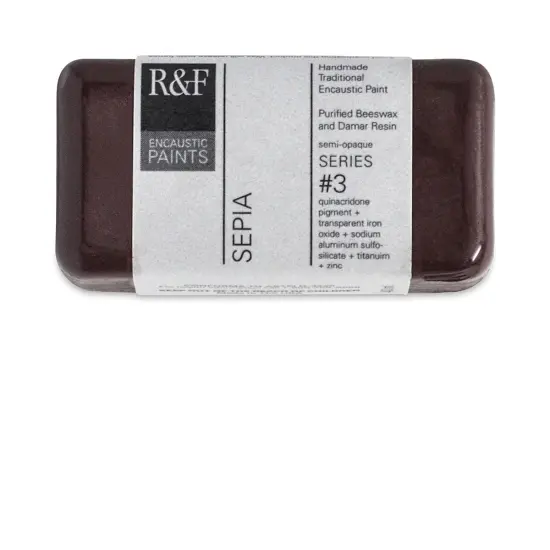 R&F Encaustic Paint Block - Sepia, 40 ml block {2}