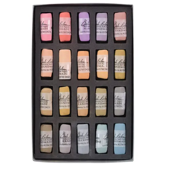 Richeson Soft Handrolled Pastels - Portrait V6-8, Set of 20 {1}