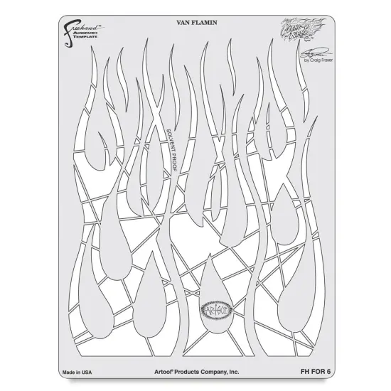 Iwata Artool Freehand Template - Flame-O-Rama 2, Van Flamin {2}