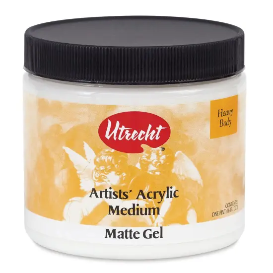 Utrecht Artists' Acrylic Gel Medium - Gel Matte Medium, 16 oz {2}