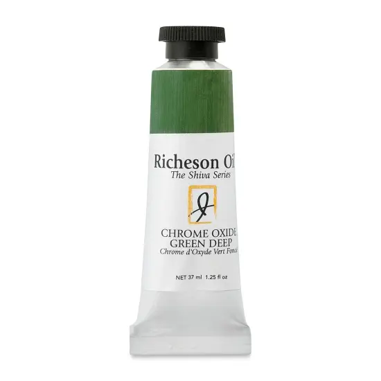 Shiva Signature Artist Oil Color - Chrome Oxide Green Deep, 37 ml Tube {1}