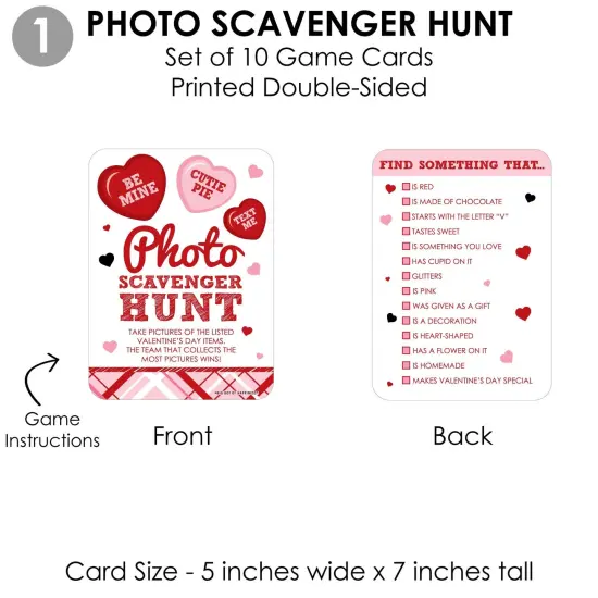 Big Dot of Happiness Conversation Hearts - 4 Valentine's Day Games - 10 Cards Each - Gamerific Bundle {6}