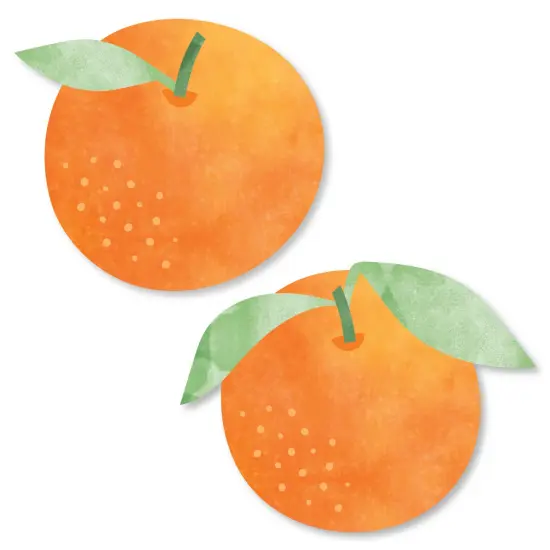 Big Dot of Happiness Little Clementine - DIY Shaped Orange Citrus Baby Shower or Birthday Party Cut-Outs - 24 Count {1}