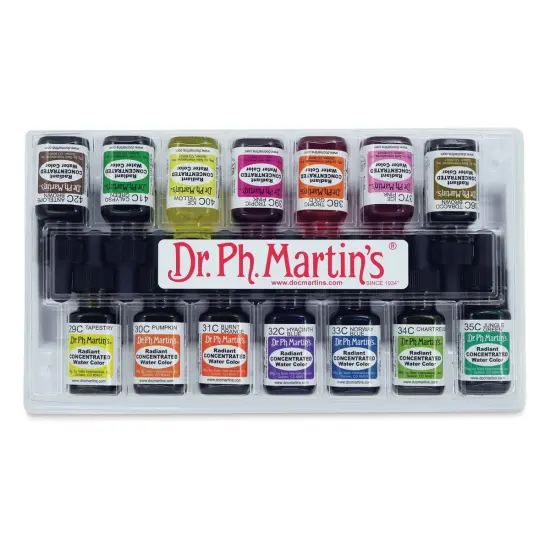 Dr. Ph. Martin's Radiant Concentrated Watercolor Set - 1/2 oz, Set of 14, Assorted, Set C {2}