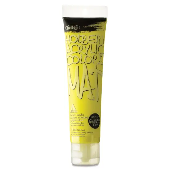 Holbein Mat Acrylic - Lemon Yellow, 110 ml tube {1}