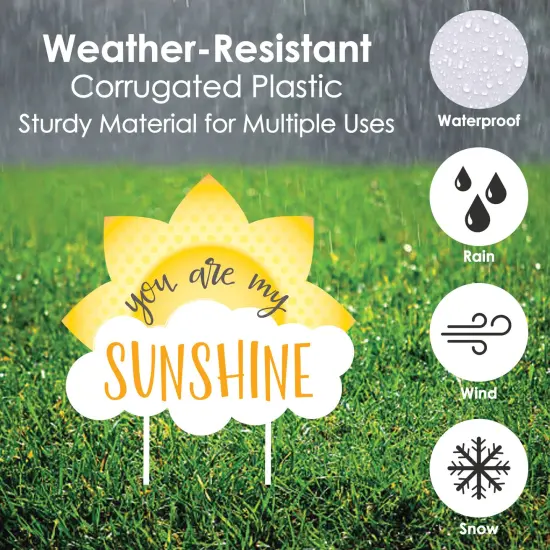Big Dot of Happiness You are My Sunshine - Sun and Cloud Lawn Decorations - Outdoor Baby Shower or Birthday Party Yard Decorations - 10 Piece {6}