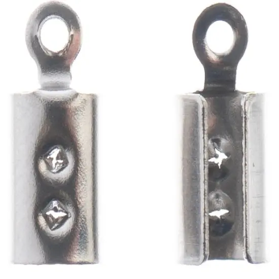 John Bead Stainless Steel Cord End Crimp 20/Pkg-9.5mm {2}