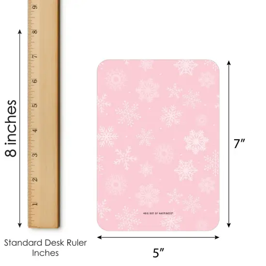 Big Dot of Happiness Pink Winter Wonderland - Bingo Cards and Markers - Holiday Snowflake Birthday Party and Baby Shower Bingo Game - Set of 18 {6}